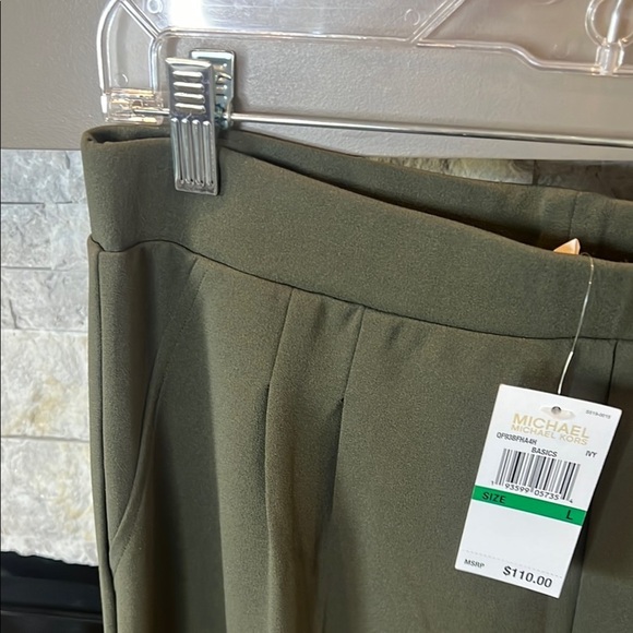 Michael Kors Military/Camo Green Elastic Waist Pants size Large NWT - Picture 3 of 13